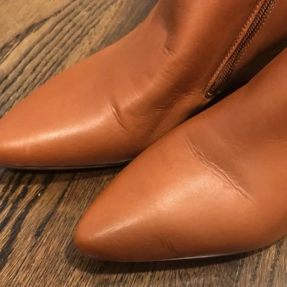 AQUATALIA Palmer women pointed ankle hidden wedge boots color tan FITS LIKE sz 9 - Picture 10 of 14